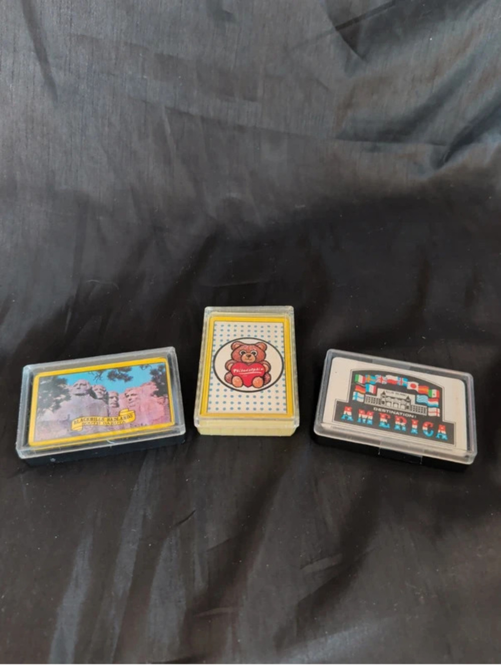 3 vintage playing card decks America Badlands Philadelphia
